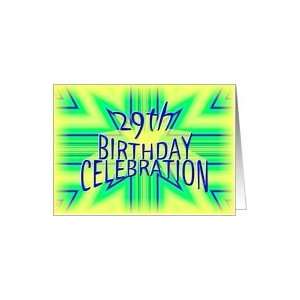    29th Birthday Party Invitation Bright Star Card: Toys & Games