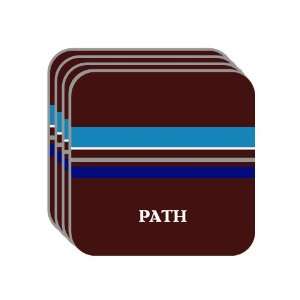 Personal Name Gift   PATH Set of 4 Mini Mousepad Coasters (blue 