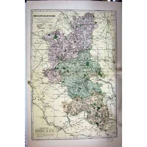  MAP BRITAIN 1895 BUCKINGHAMSHIRE AYLESBURY WINDSOR