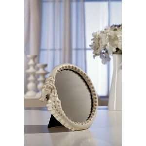  Desktop White Seahorse Frame Vanity Mirror: Home & Kitchen