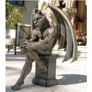  Gothic Dragon Gargoyle Thinker Statue 