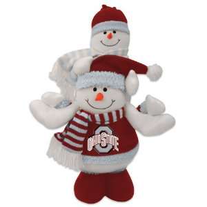  18 NCAA Ohio State Buckeyes Plush Double Stacked Snowman 