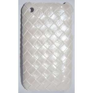  KingCase iPhone 3G & 3GS Hard Case   Classic Weave (White 