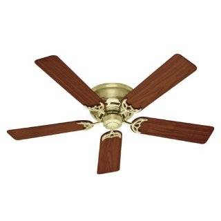    Blade Ceiling Fan, Bright Brass with Clear Globes