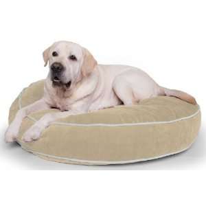    42 in. Round Dog Bed w Microsuede Fabric Cover: Pet Supplies