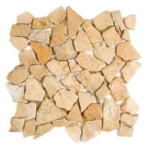 Glazed Tundra Pebbles & Stones Brown Indonesian Mosaic Tiles Polished 