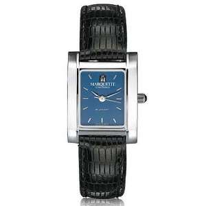   Swiss Watch   Blue Quad Watch with Leather Strap: Sports & Outdoors