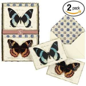  CR Gibson Butterfly Duet Natural Wonders Note Cards (Pack 