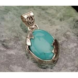  Turquoise Pendant Oval Shape Silver: Everything Else