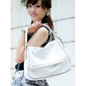   Messenger Bag Handbag Rivet Punk Fashion Women New NWT Gray 170264