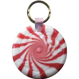 Peppermint Candy Art Key Chain   Ideal Gift for all Occassions