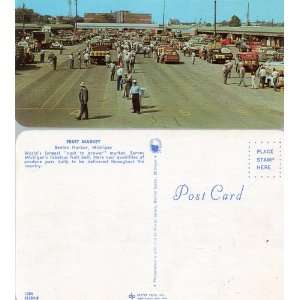  Vintage Post Card: BENTON HARBOR, Michigan, FRUIT MARKET 