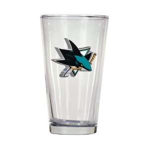  San Jose Sharks 3D Logo Pint Glass: Sports & Outdoors