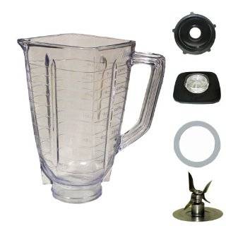  5 cup glass square top blender jar, fits Oster & Osterizer 