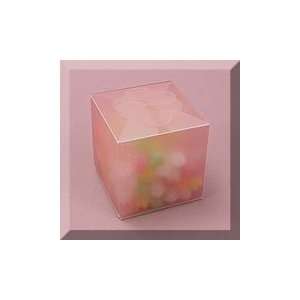  50ea   3 X 3 X 3 Flower Top Light Salmon Frosted Box 