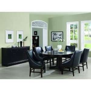    Monarch Dark Brown Bonded Leather Side Chair: Home & Kitchen