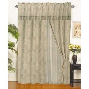  Home Decor All Curtain Sets Malibu Drapery Panel w/ Tassels 