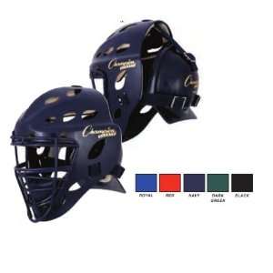   Champion Sports Adult Hockey Style Catchers Helmet   Navy: Sports