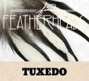 Tuxedo Feather Drops by Fine Featherheads