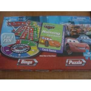   Pixar Cars Game (Bingo), Card Game (Rummy) and Puzzle: Toys & Games