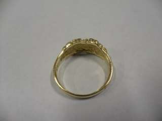 Mans 10Kt Man Made Nugget Ring Size 8.5 (3.4 Grams)  