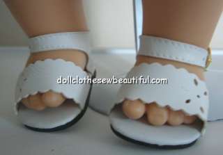 DOLL CLOTHES fits Bitty Baby Sweet White Sandals SWEET!  