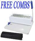 21 Hole 250 Sheets Comb Punch Binder Machine Free Combs Binding Report 