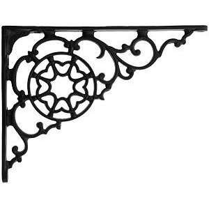 Metal Shelf Brackets. Black Iron Decorative Shelf Bracket 5 7/8 x 7 7 