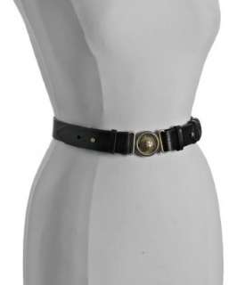 Balenciaga black leather adjustable strap toggle belt   up to 