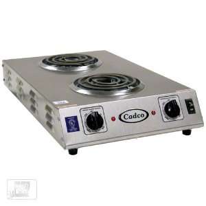  Cadco CDR 1TFB 14 Double Space Saver Hot Plate Kitchen 