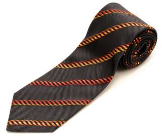 New PAUL SMITH Italy Red & Yellow Stripe Silk Neck Tie Necktie  