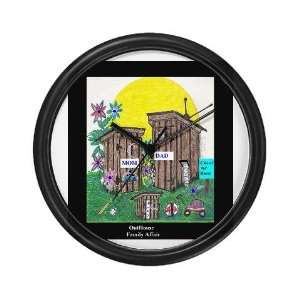  Outhouse Series/Family Affair Funny Wall Clock by 