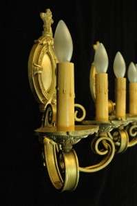 VINTAGE 1920S COLONIAL REVIVAL BRASS WALL SCONCES  