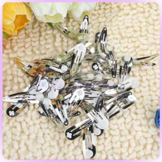 Wholesale 50 Hairpin hair Clips Snap Barrettes Glue Pad  