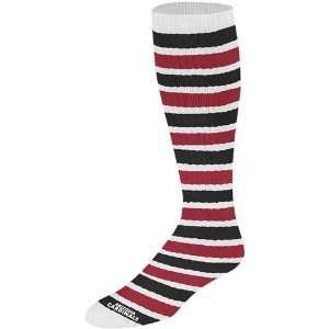   Ladies Cardinal Black Striped Knee High Socks: Sports & Outdoors