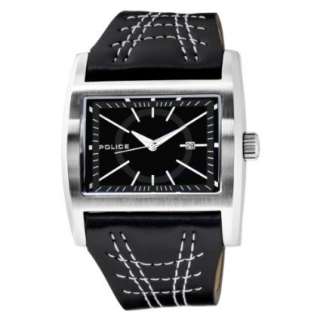 Police Mens PL 12170JS/02 Dynamo Stainless Steel Black Leather Watch 