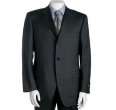 canali dark grey wool 3 button suit with single pleat trousers