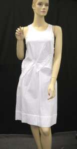 NWT JIL SANDER White Button Tank Dress 34 2 $1310  
