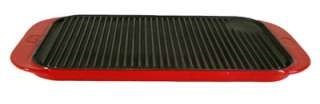 Enamel Cast Iron Red Grill & Griddle Pan 19 Inch, on Sale  