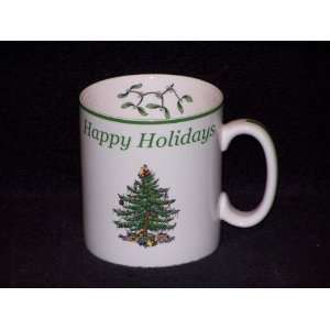  Spode Christmas Tree Coffee Mug Happy Holidays Kitchen 