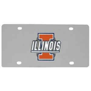  Illinois Fighting Illini Logo License Plate Sports 