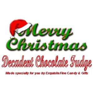 Custom Labeled Gift Merry Christmas Hat Decadent Chocolate Fudge
