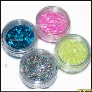   Glitter Shiny Sparkly Short Strip Lace Nail Art Tip Decoration  