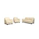 Almafi 3 Piece Leather Sofa Set: Sofa, Love Seat and Chair