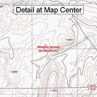 USGS Topographic Quadrangle Map   Whiskey Springs, Nevada (Folded 