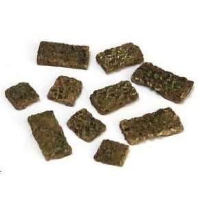   Dollhouse Miniature Set of 12 Pieces of Resin Aged Brick: Toys & Games