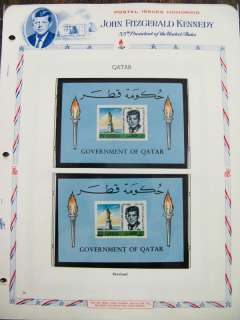 Qatar Stamps Early Mint No 1960S Kennedy Collection  