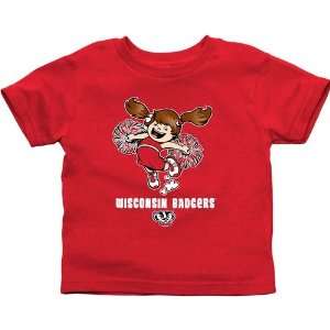 NCAA Wisconsin Badgers Toddler Cheer Squad T Shirt   Cardinal  