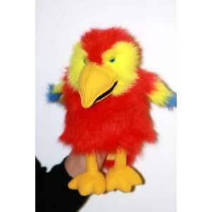   Scarlet Macaw Parrot Hand Puppet (With Squeaker in Beak) Toys & Games