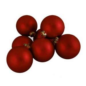  Club Pack of 20 Matte Really Red Glass Ball Christmas 